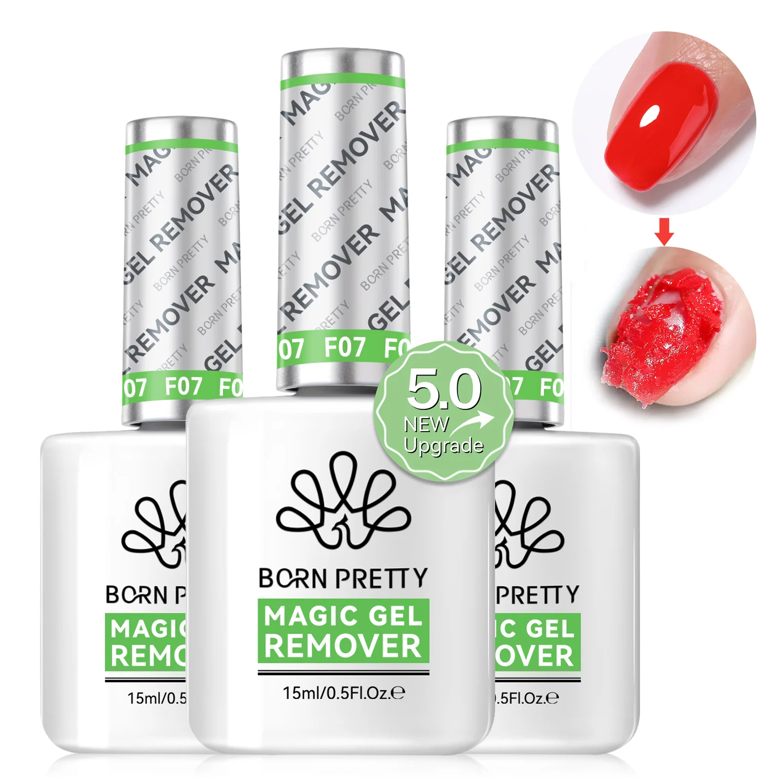 BORN PRETTY 15ml Magic Quick Remover Nagelgel Polish Set Nieuwe Upgrade Veiliger Sneller Gemakkelijker Nail Art Removal Tools Set Kits