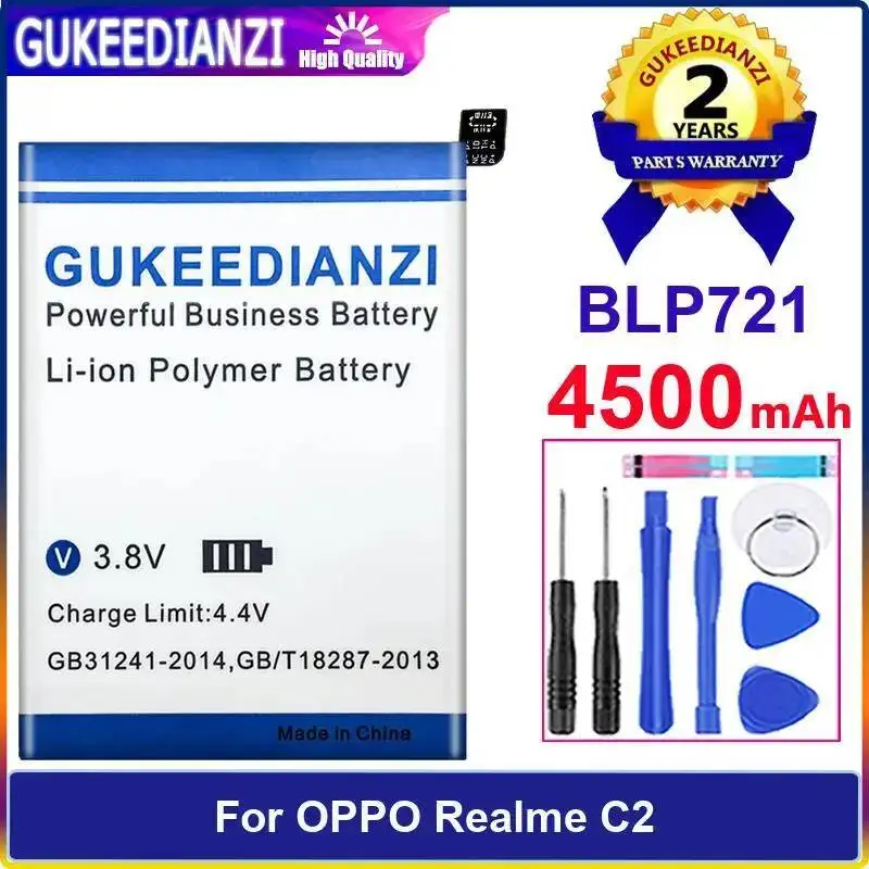 

Долговечный аккумулятор мобильного телефона BLP721 4500 мАч для Oppo Realme C2 высокой емкости