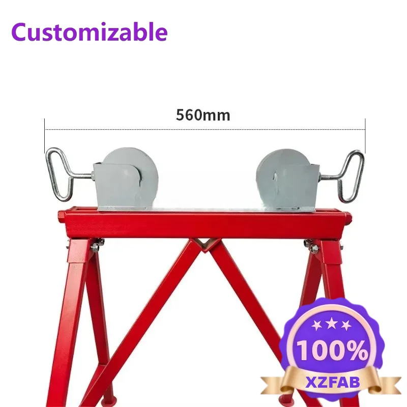 Factory Direct 2026 Pipe Support Stand with Nylon Wheels Adjustable Pipe Tool Stand RG1110A Max Pipe Capacity 900mm For Pipeline