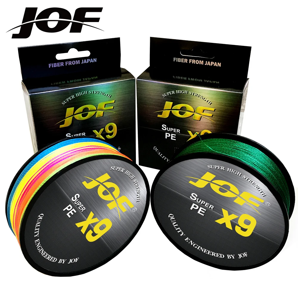 JOF 9 Strands Sea Boat Fishing Line Multifilament PE X9 0.14mm-0.40mm 20lb-80lb Big Game Wear-resistance Anti Bite Braided Wire