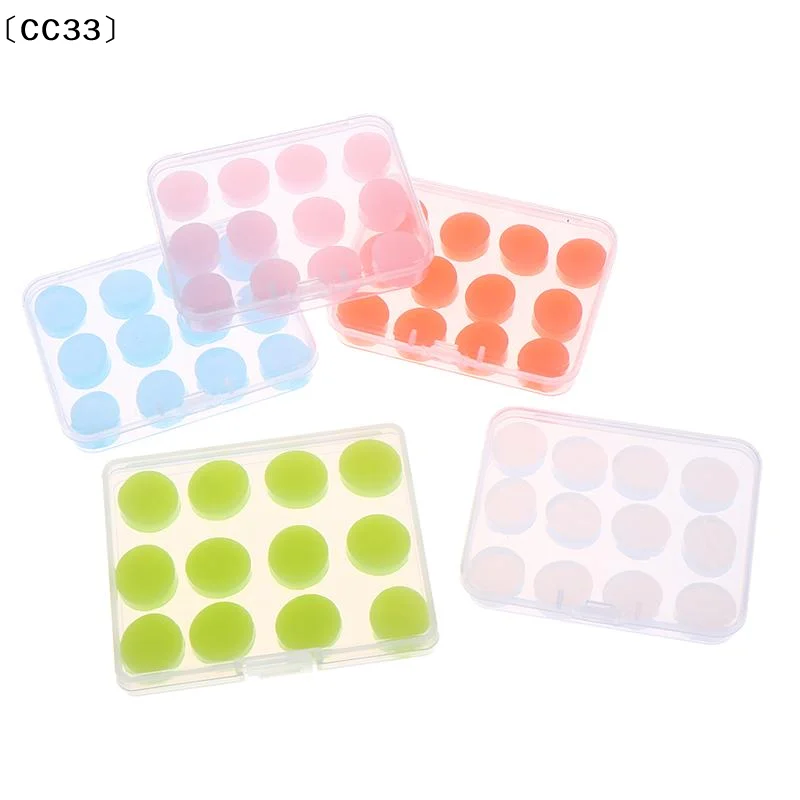 

12 Pcs/Box Soft Moldable Silicone Sleep Earplugs Sound Insulation Reusable Noise Reduction Earplug Waterproof Ear Plugs〔CC33〕