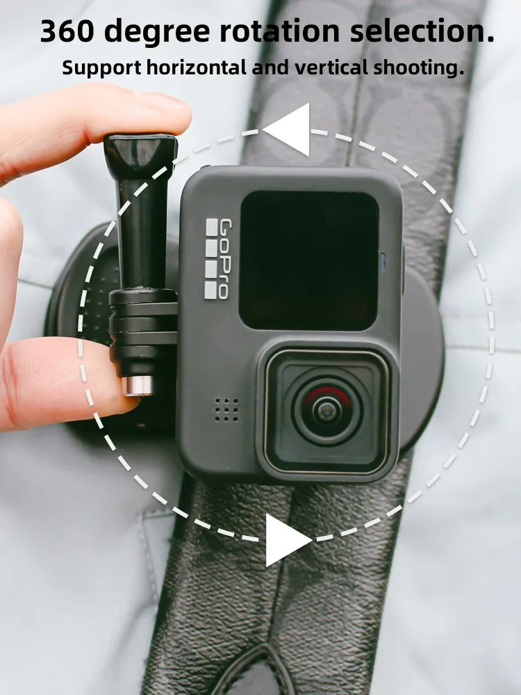 حامل تصوير أفقي ورأسي لسلسلة GoPro Hero ، محول مشبك حقيبة الظهر ، كاميرا DJI OSMO العمل 5 Pro 4 3 2 1 ، 2 في 1