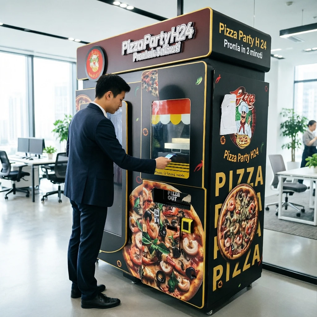 Hot seller Commercial Pizza Vending Equipment 24h Unattended Fast Food Machine For Tourist Resort Airport Transport Hub