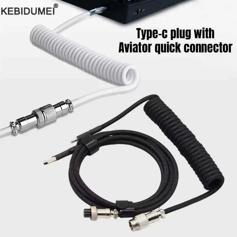 Mechanical Keyboard Coiled Cable USB Type C Mechanical Keybo