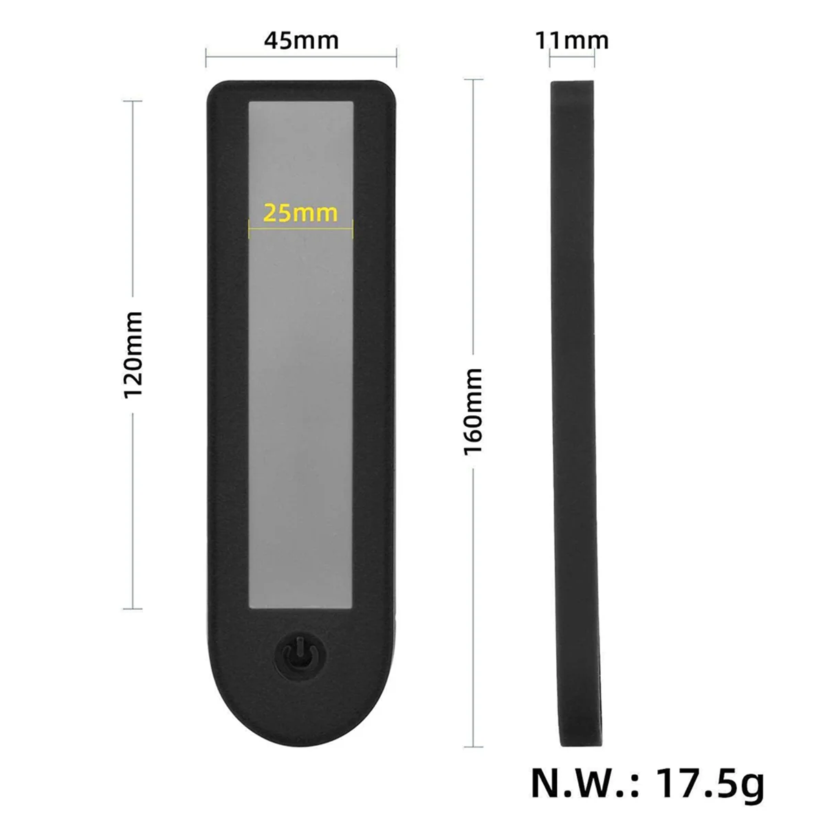 ABJQ Silicone Panel Protector for 4 Pro Electric Scooter Display Screen Case Board Panel Waterproof Cover Black