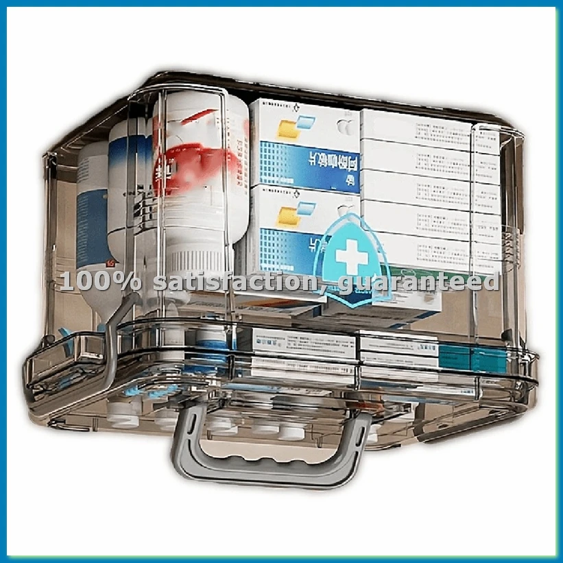 Waterproof Double Layer Storage Box Transparent Multi Compartment Organizer for Home and Bedroom Supplies L-A33R