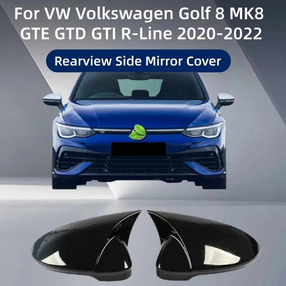 

Car Styling For VW Volkswagen Golf 8 MK8 GTE GTD GTI R-Line 2020~2022 Side Rearview Mirror Cover Cap Trim With Horn Accessory
