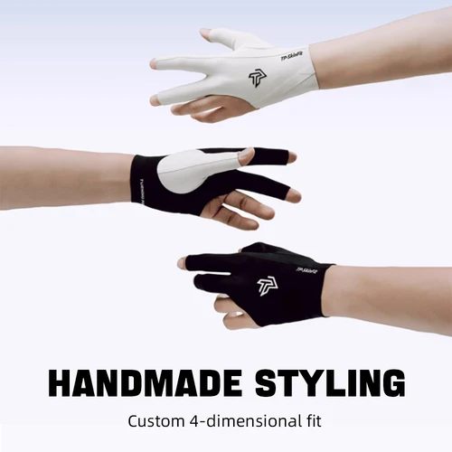Imagen 2 del producto Guantes de billar TP con guantes de tres dedos, guantes de piscina profesionales de alta gama sin dedos para accesorios de billar