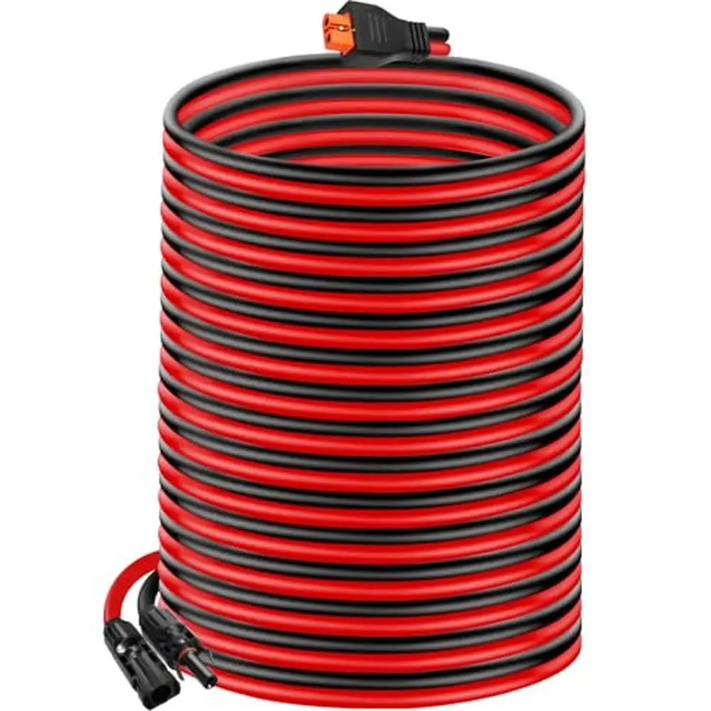 50FT Solar Panel Connector Extension Cable 10AWG Tinned Copper Wire XT60i Heavy-Duty Cable RC Batteries