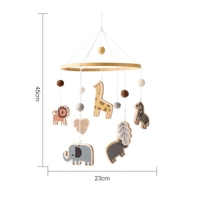 아기 침대용 모빌 - 정글 동물 아기 모빌 - 여자아이 또는 남자아이용 유아실 모빌 성별 중립 수제 모빌 고품질