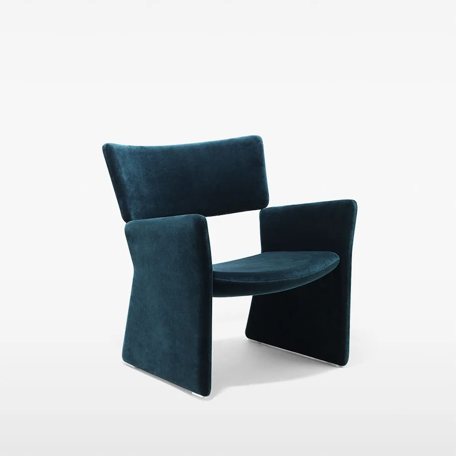 

Modern Lounge Chair Classic Design Special Shaped Hotel Lobby Lounge Chair Designer Nordic Upholstered Fabric Armchair