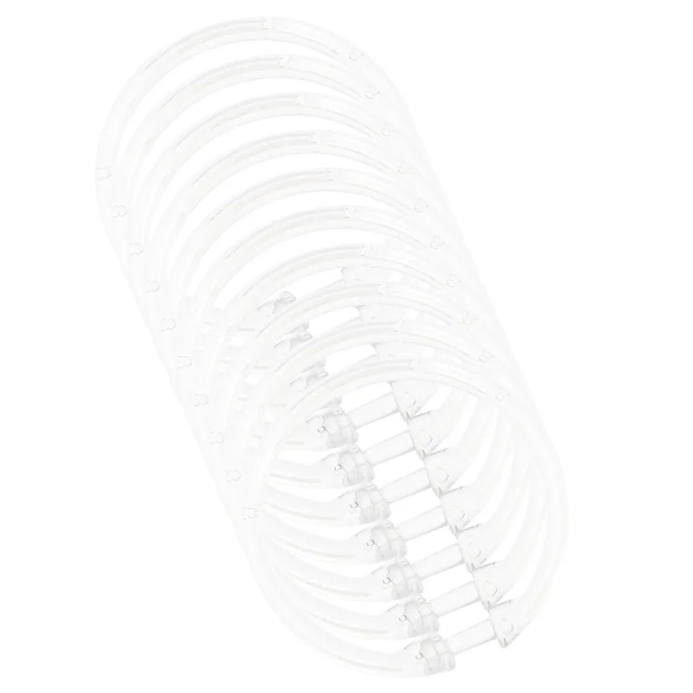 

10 Pcs Shower Curtain Hook Rings Hooks Clear for Heavy Duty Acrylic Rustproof Round