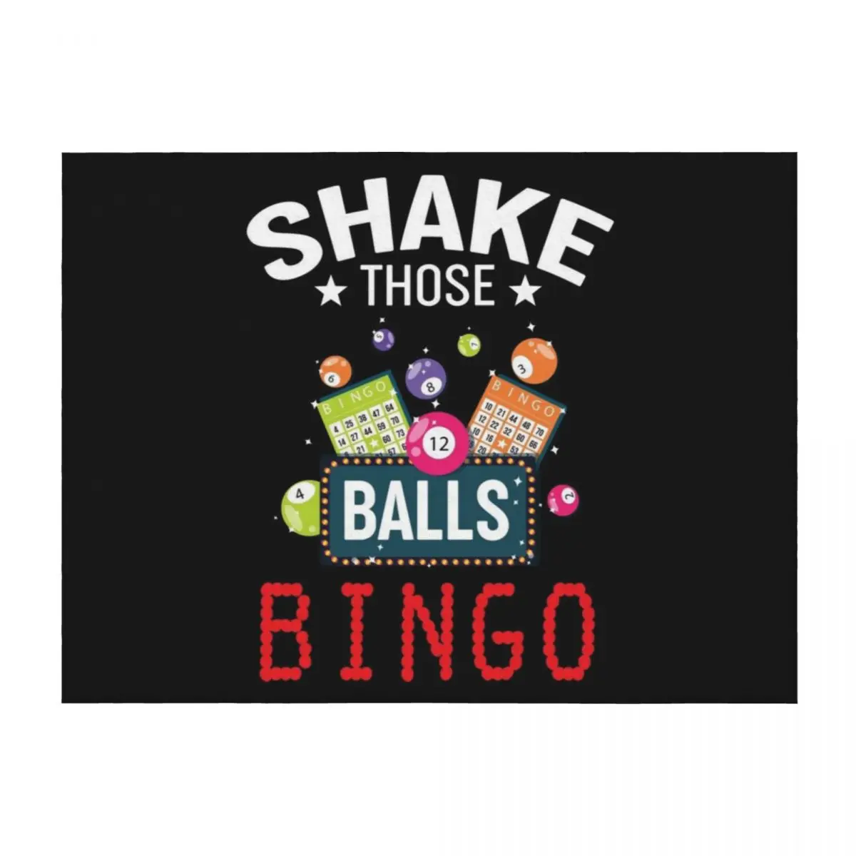 

Shake Those Balls Bingo Throw Blanket Designers Blankets For Bed Retros Giant Sofa Blankets