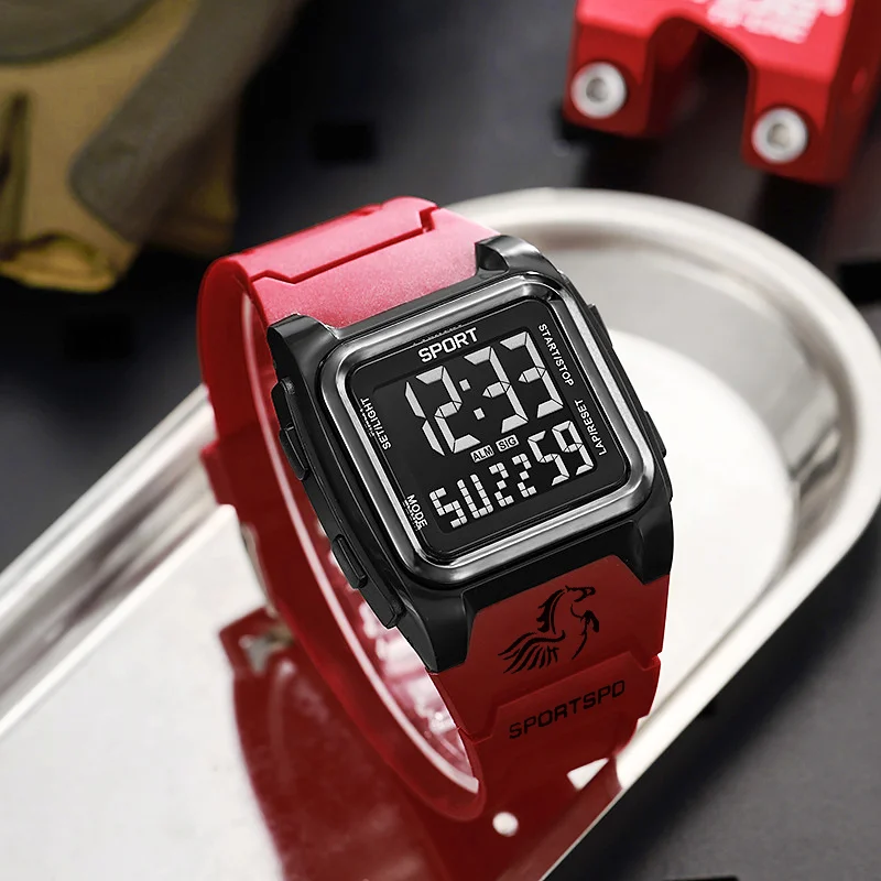 

Новая модель электронных спортивных часов для мужчин и женщин, модные и стильные, со светящимся дисплеем, многофункциональные, идеальный подарок на День святого Валентина, Пасху, Хэллоуин, Рамадан, дни рождения, Рождество и для друзей — подходят для делов