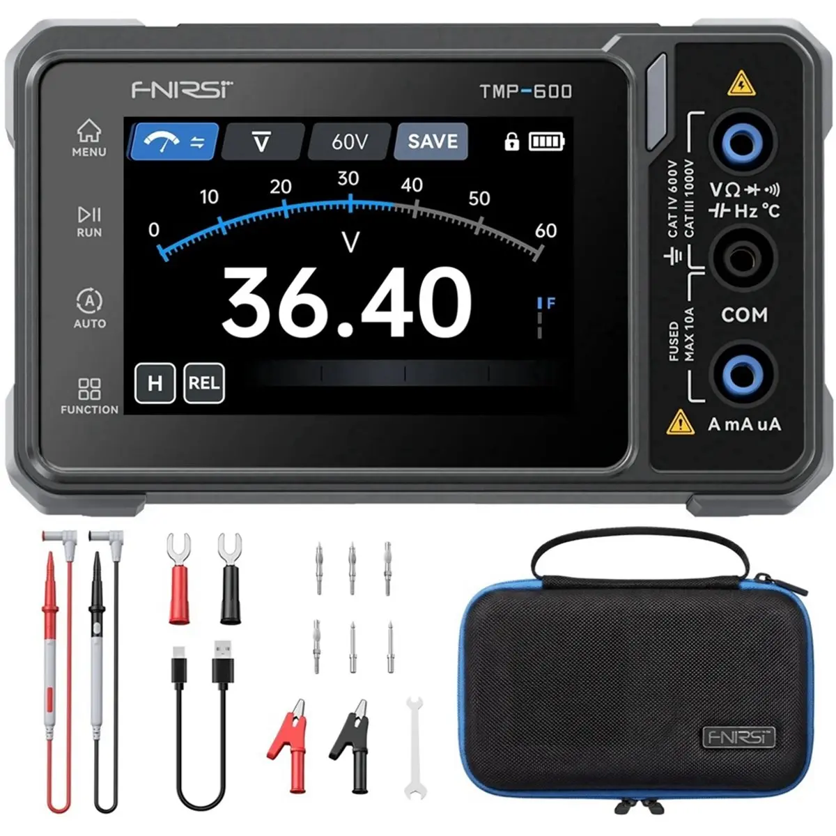 L70A Digital 60000-Count Handheld Multimeter 3.5 Inch IPS HD Touch Color Screen 4½ TRMS True RMS AC+DC Measurement