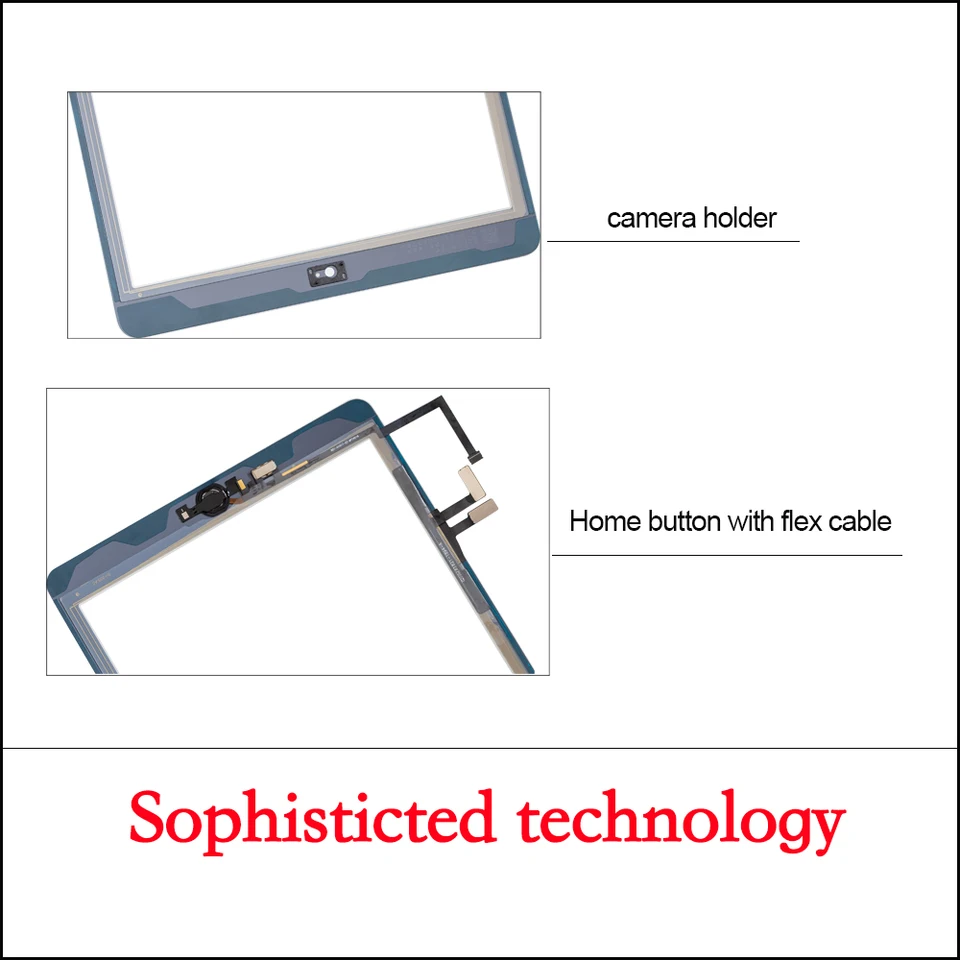 Hedywei Vervanging touchscreen voor iPad 5 A1822, A1823 (2017 9,7 inch) touchscreen digitizer met gereedschapsset (zwart