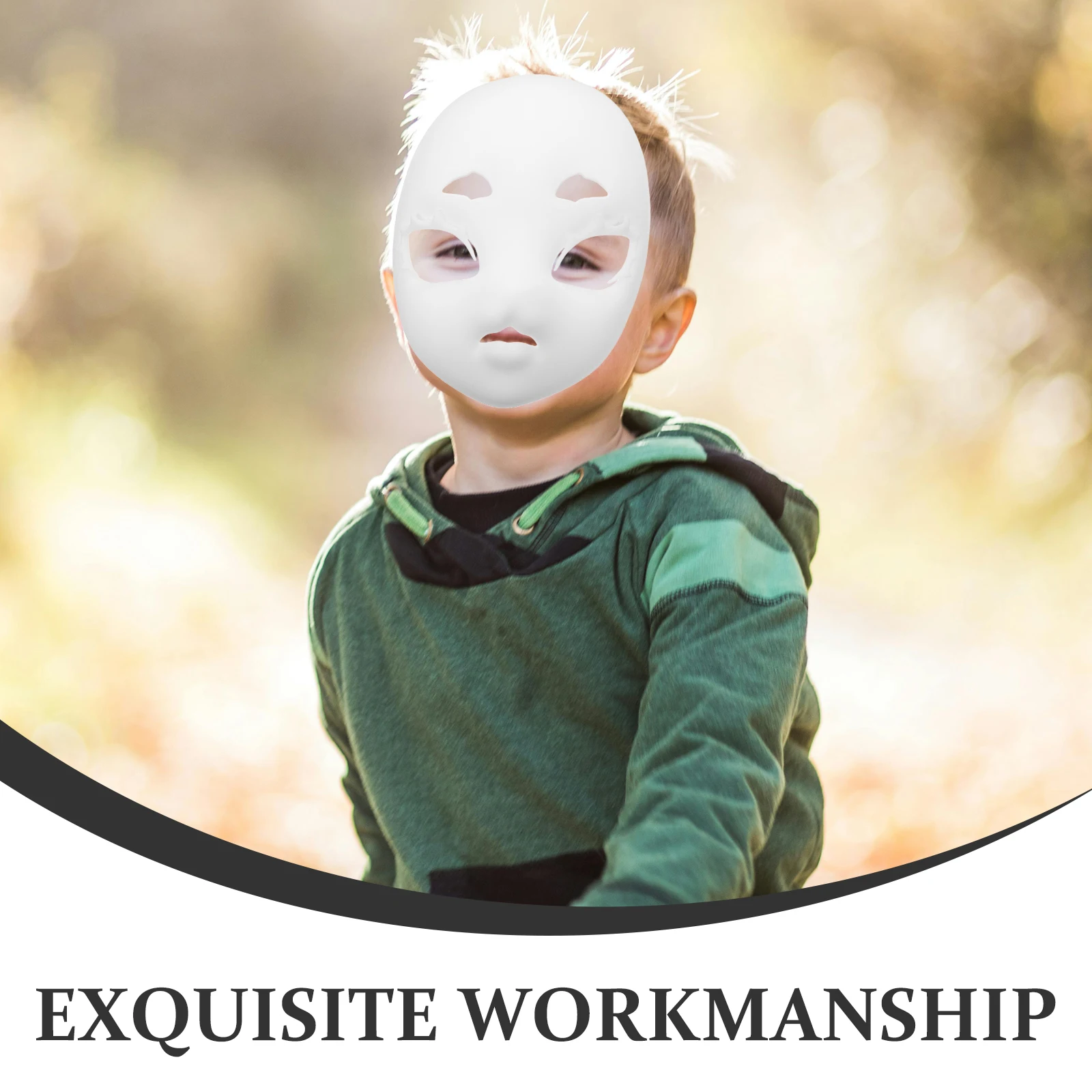 Niepomalowana biała maska zwierzęca DIY, baza głowy fursuitu na Halloween, maskaradę, karnawał, cosplay, imprezę, maska głowy fursuitu.