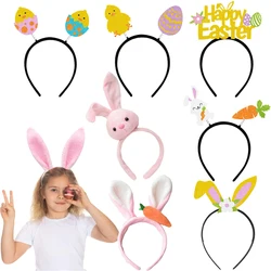 Cute Rabbit Ear Headband Prop Plush Hair Accessory Easter Decoration Children's Party Decoration Easter Egg Chicken Headband