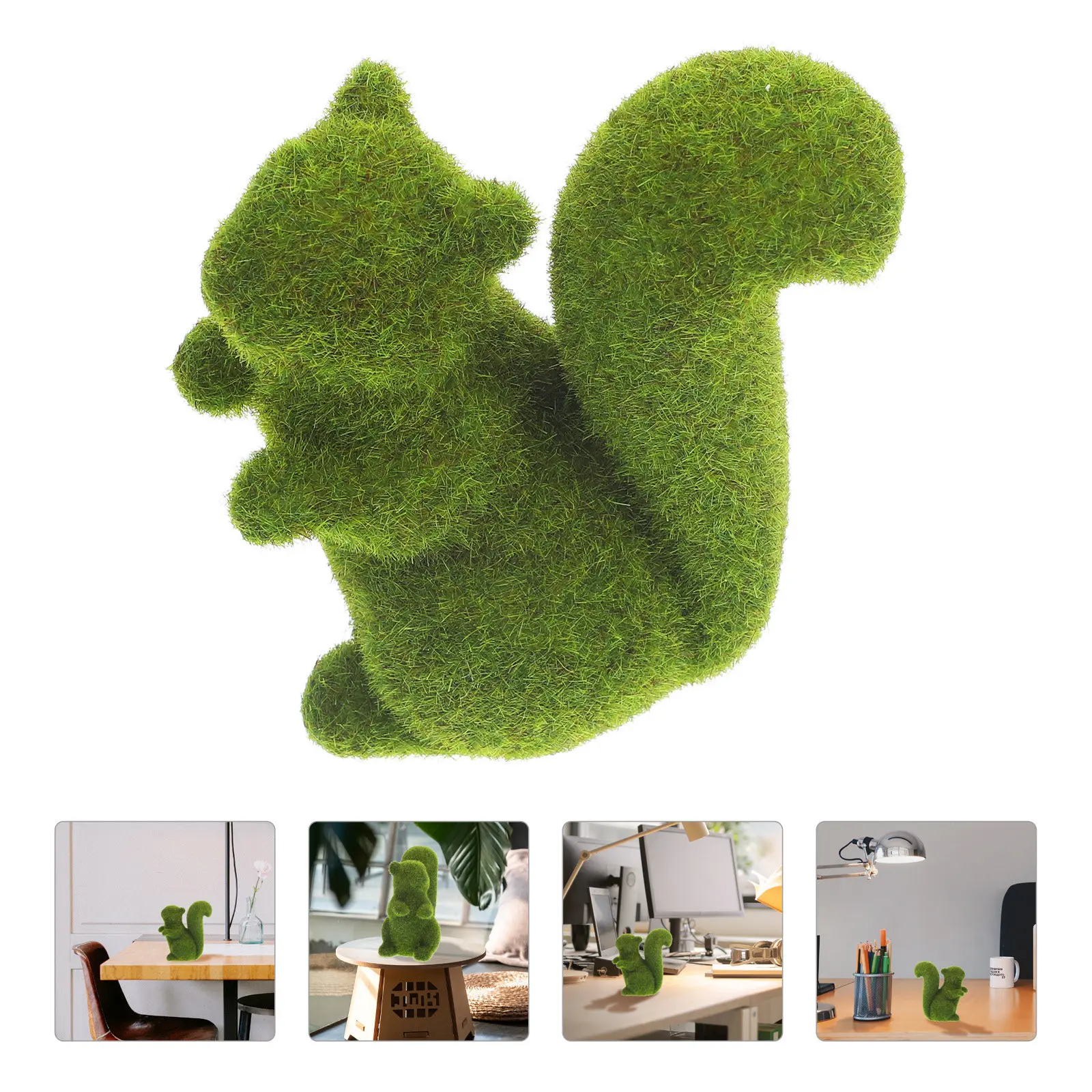 

Lovely Resin Squirrel Garden Statue Outdoor Decorative Sculpture for Miniature Gardens Potted Plants Lawn Scene Layout