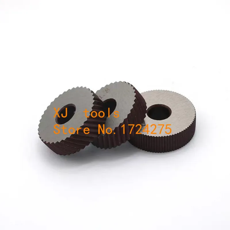 2PCS High Speed Steel 0.6mm/0.8mm/1.0mm/1.2mm/1.5mm/1.8mm/2.0mm Pitch Tool Straight /Diagonal Coarse Knurl Wheel Knurling Roller