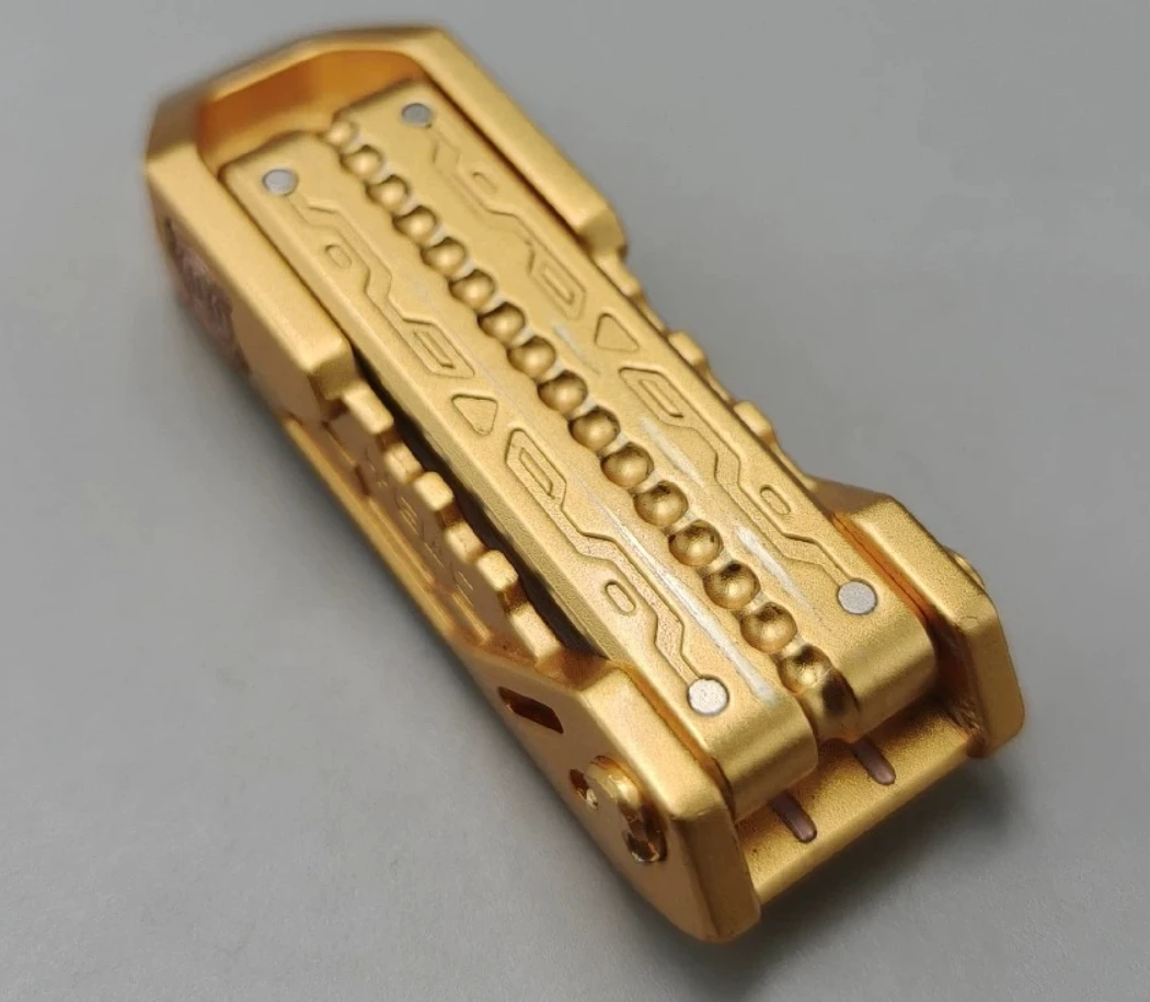 Used EDC Yedc cupronickel razor gold-plated fidget slider Decompression toys