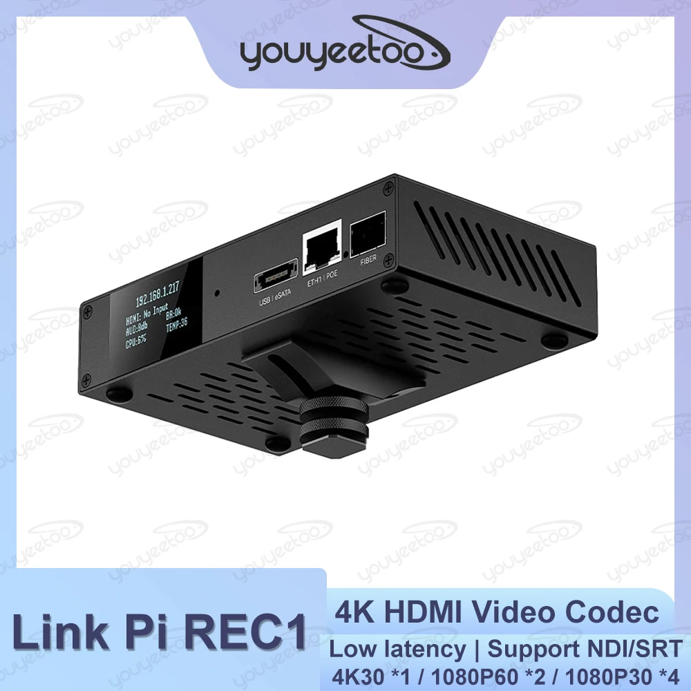 yZ[zLink Pi REC1 4K HDMIrfIR[fbN 22AP10 SOC HDMIXN[R[_[GR[_[ 4KP60fR[_[ SRT NDI GB28181 2GB DDR4 RAM 1`60t[