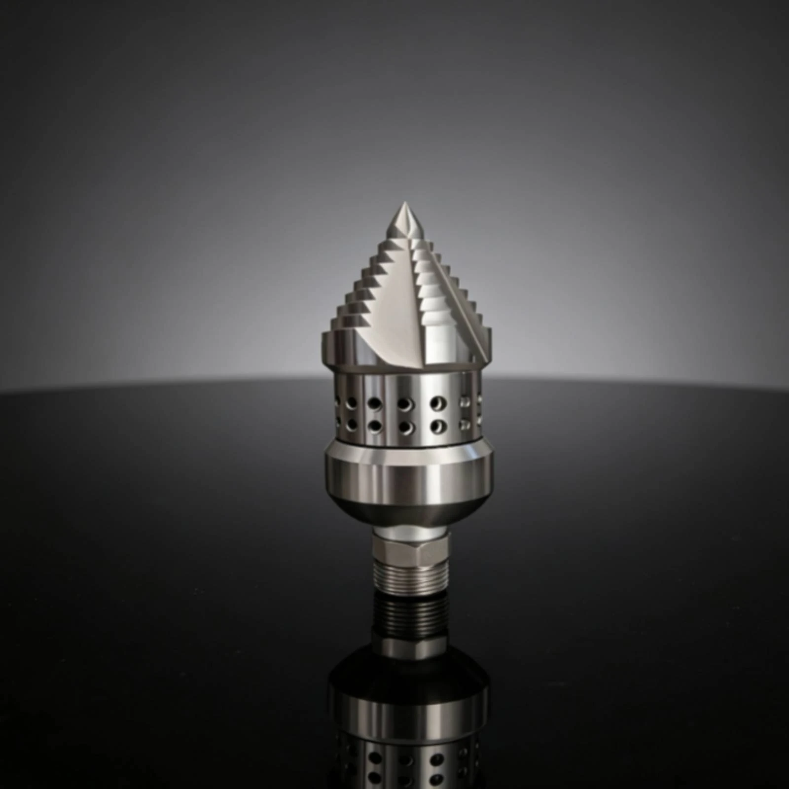 Nozzle with Rotary Head Threaded Rotary Spray Head Drain-Cleaning Nozzle Corrosion-Resistant Sturdy for Plumbers