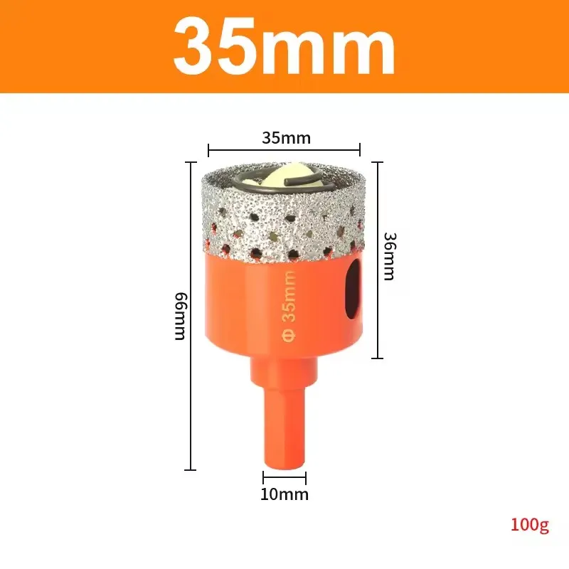 1 Pc 18-68 Mm Diamantgesoldeerde Kern Droge Boor Voor Porseleinen Tegels Marmer Glas Graniet Gat cup Saw Cutter Accessoires Snijden