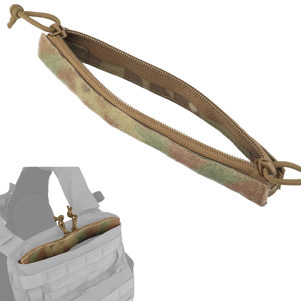 Crye AVS Vest tasca con inserto per cerniera per gilet tattico Combat Hook Loop doppio pannello con cerniera YKK custodia per accessori veloci