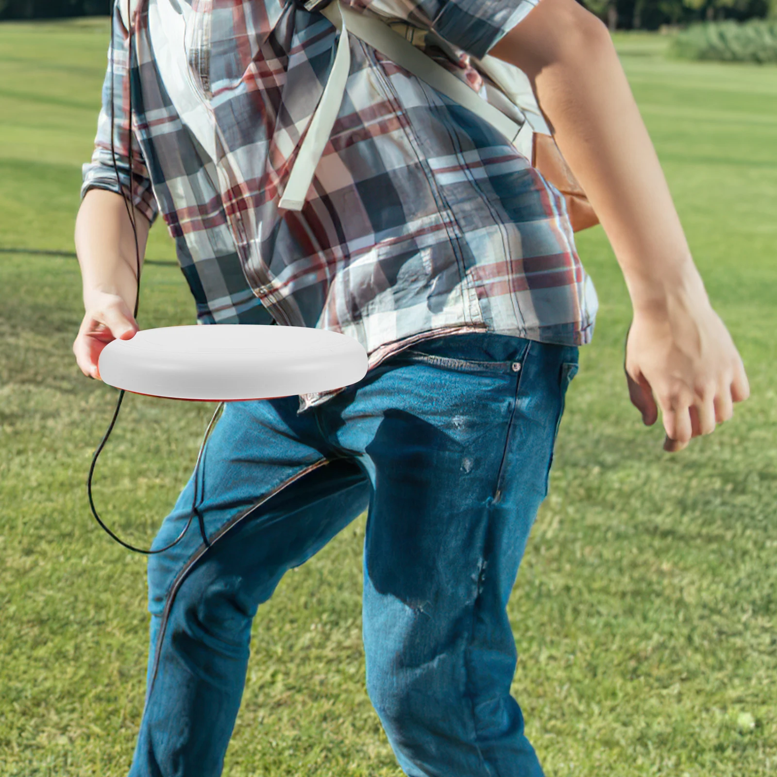 Plastic Flying Round Interesting Interactive Sports Durable Outdoor Flying Disc Play Yard Garden Game Flexible Handheld Disc