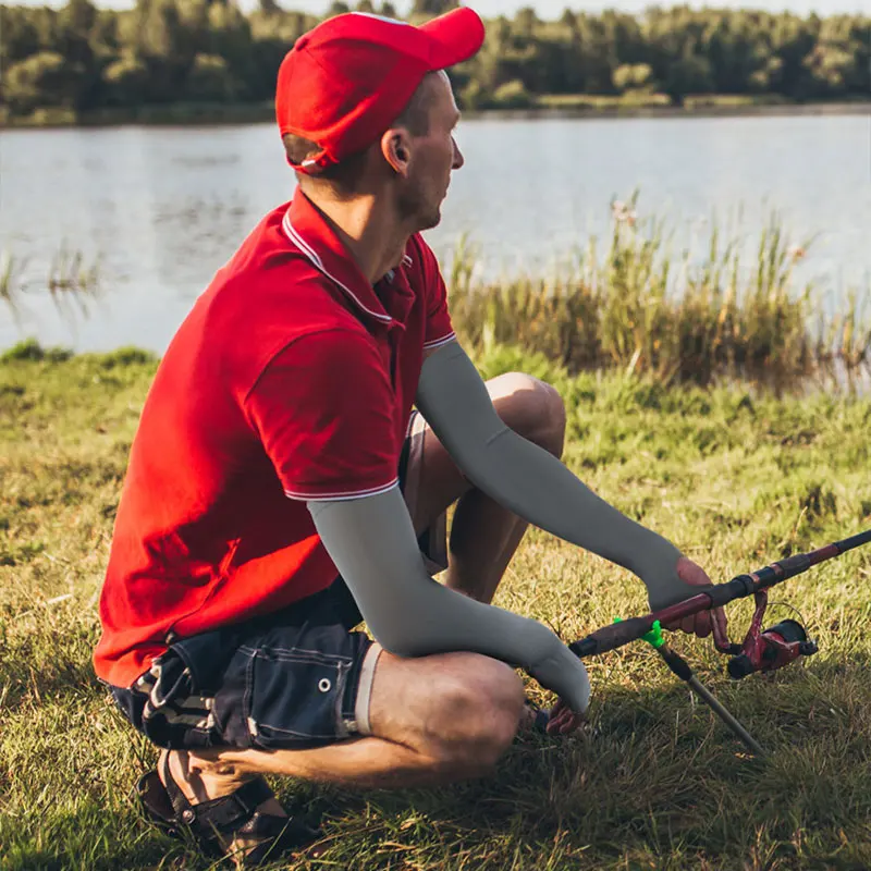 GOUNOD Ochrona przeciwsłoneczna Chłodzące rękawy naramienne z otworami na kciuki - Ogrodnictwo na świeżym powietrzu Trening sportowy Rękawy