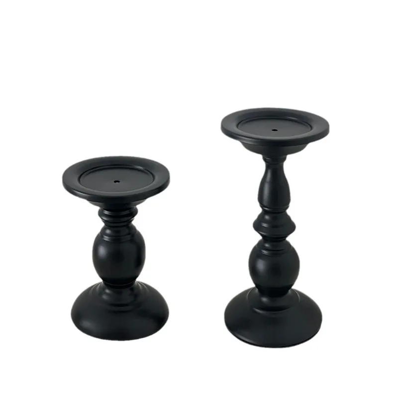 Iron Candle Holder Cylindrical Table Candle Holder for Wedding,Candlelight Dinner Decorative Light Home Décor Ornament