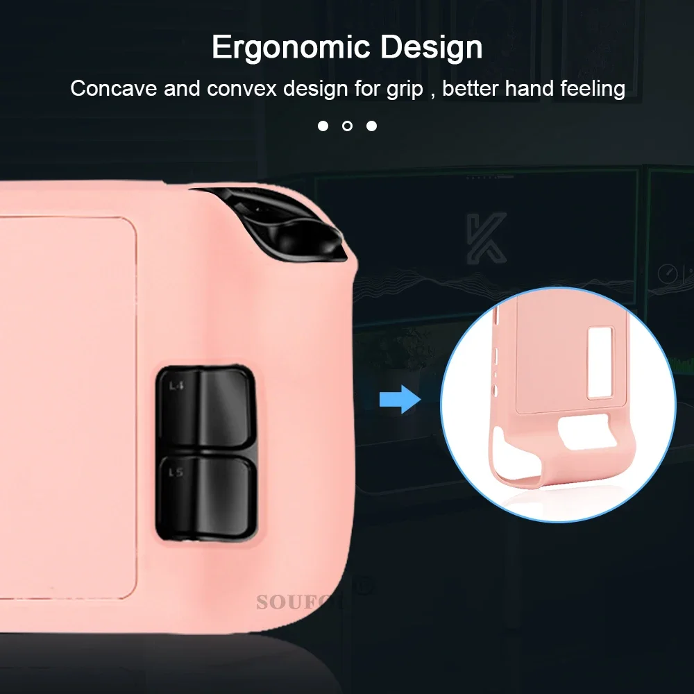 New Protective Case for Steam Deck Game Console Silicone Steam Host Anti-fall Silicone Protective Cover Accessories