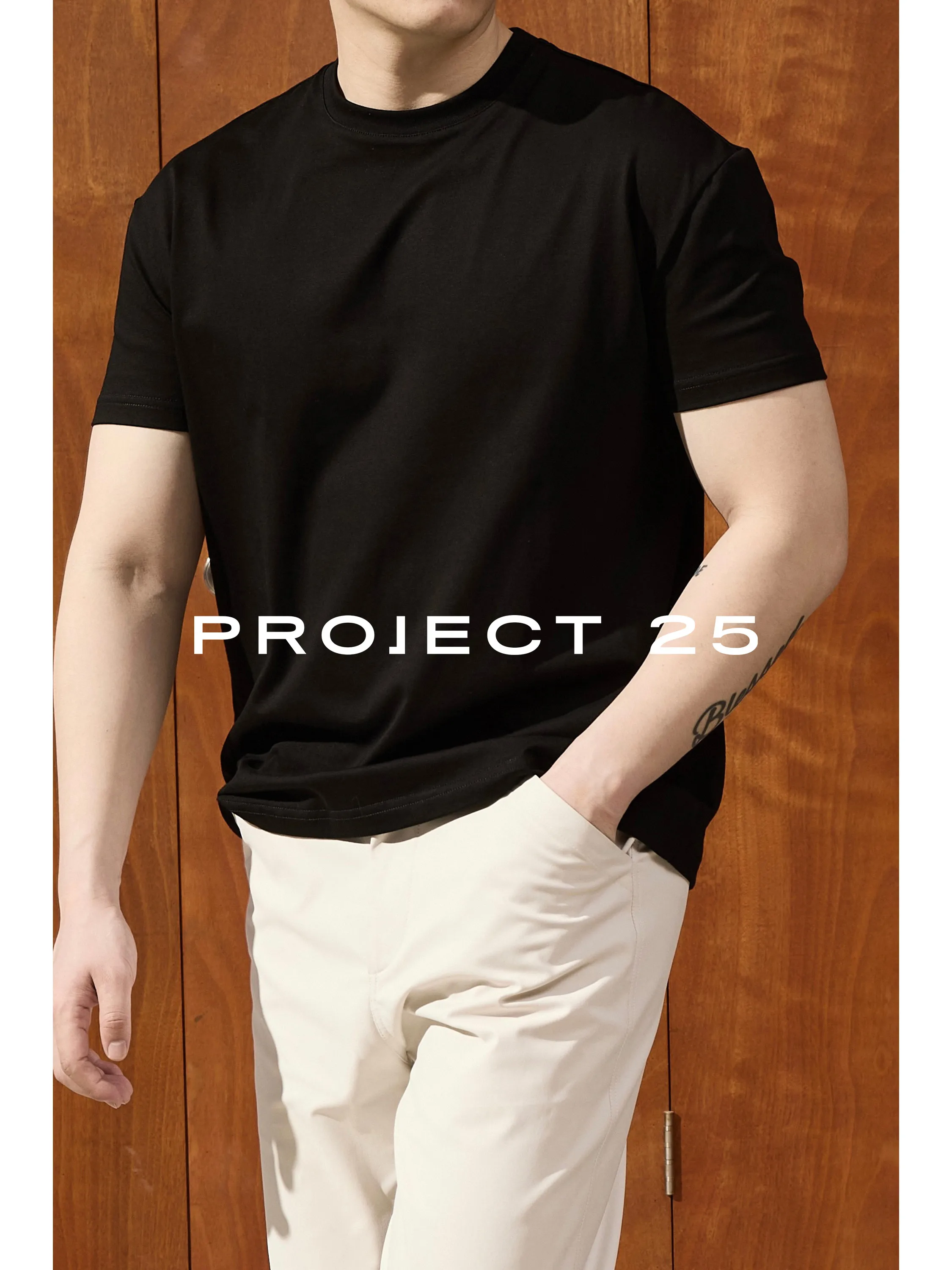 Men's Premium T-Shirt– Light Luxury Solid Color O-Neck Tee Korean Style Slim Fit Short Sleeve