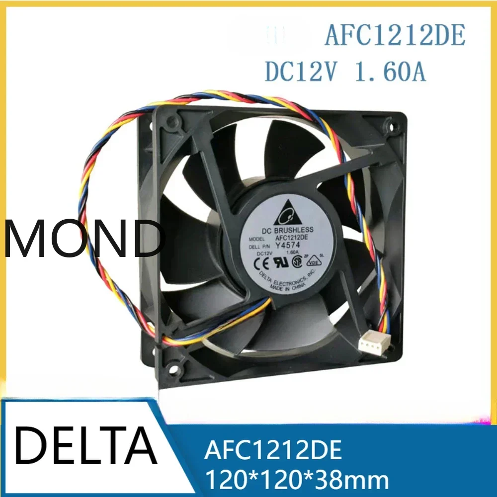 AFC1212DE 12038 12V 1.6A 12CM Cooling Fan with High Air Volume and Temperature Control PWM Fan