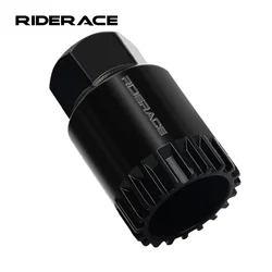 RIDERACE Bicycle Bottom Bracket Remover CR-V 20 Teeth BB Removal Sleeve Wrench Bike Spanner Service Cycling Repair Tool Black