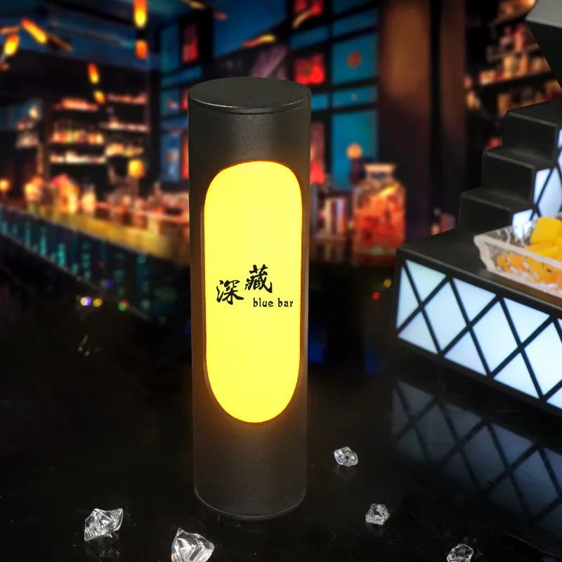 

A LOGO is sent on behalf of the buyer, bar charging bar light, nightclub cafe decorative table light, night light LED bar light.