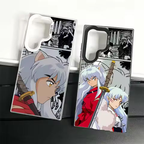 Inuyasha Anime Popular For Samsung Galaxy S25 S24 S23 S22 S21 S20 Ultra Plus FE 5G Colorful Silver Phone Case TPU Cover