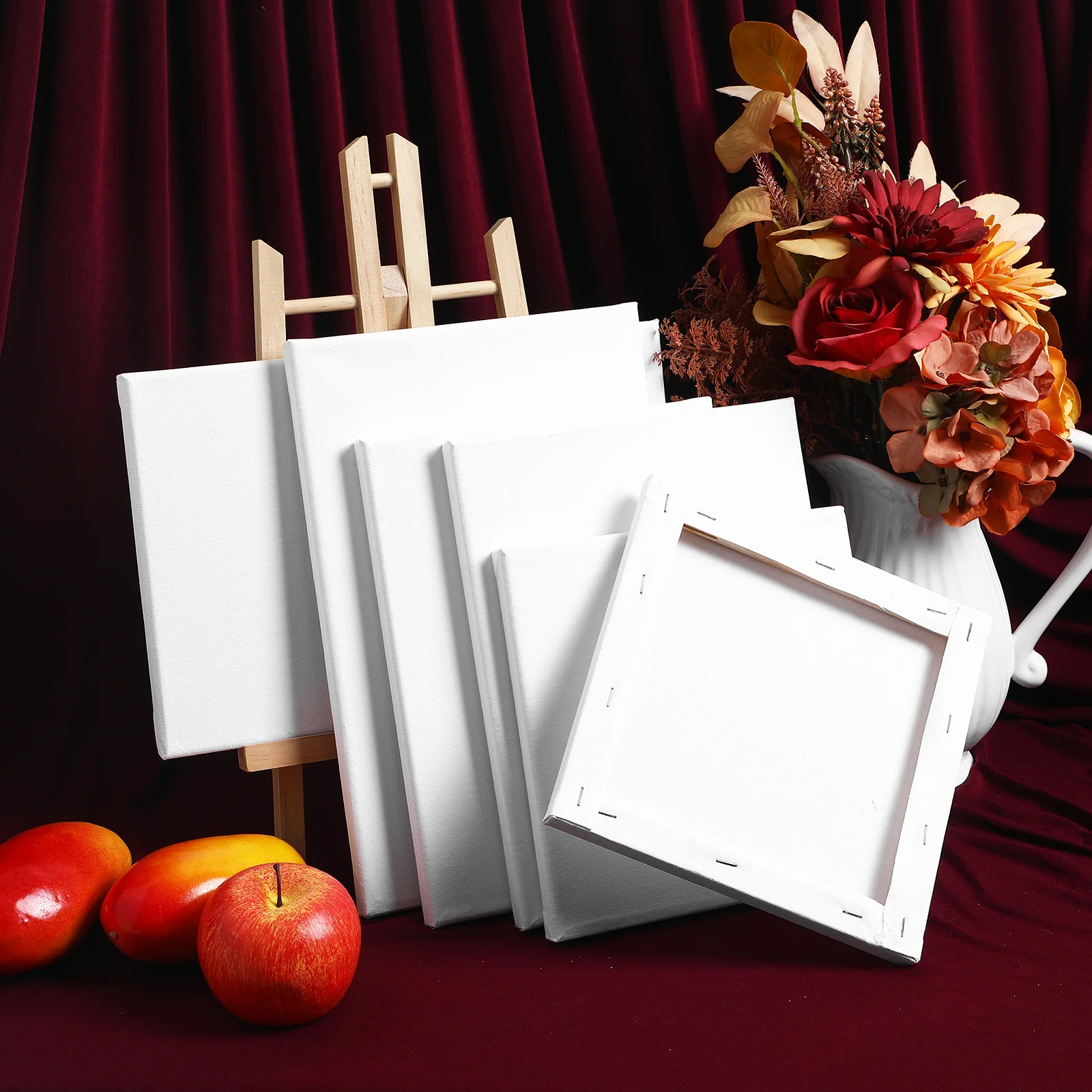 

6 pcs Oil Frame Set Square Canvas Boards For Painting Artist Frames Blank Drawing Panels Painting Supply Canvases For Oil