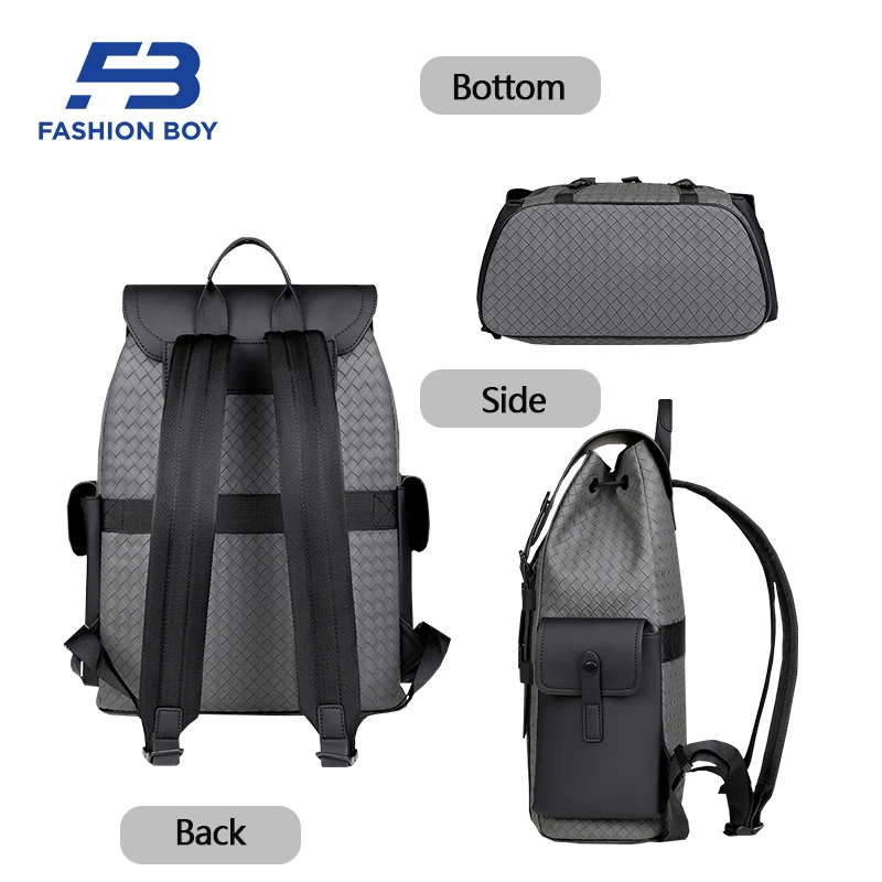 FASHION BOY Large Capacity High Quality Brand Fashion Backpacks 15.6-inch Men Laptop Bags Men Handbag School Bookbag for Boys