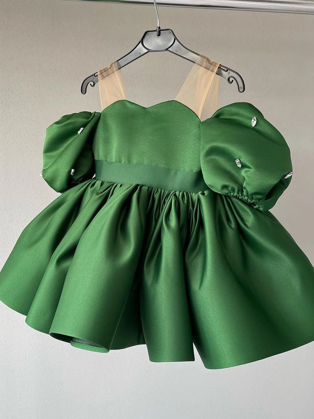 

Green Girl Dress Princess Dres Flower Girl Dresses Cute Baby Girl Dress Girl Birthday Party Dress First Communion Dress