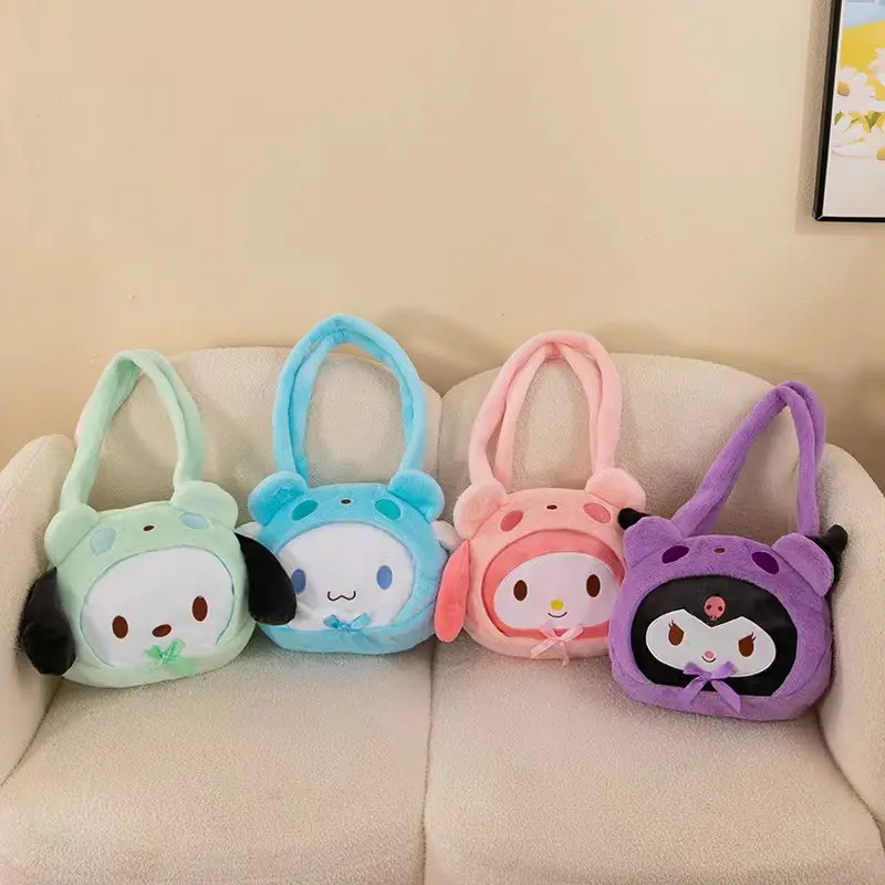 

Sanrio Kawaii аниме Kuromi моя мелодия похвалка Конфета девушка сердце мультфильм милый плечо большой емкости сумка подарок для детей