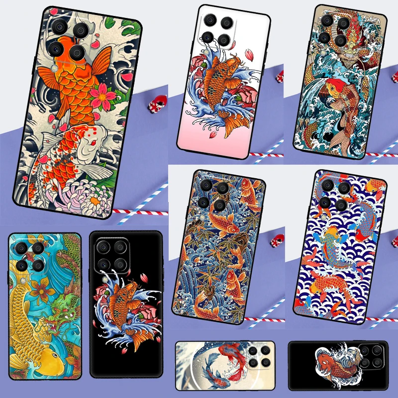 Tattoo Japanese Koi Dragon Wave For Samsung Galaxy M11 M21 M31 M12 M13 M14 M15 M35 M55 M34 M54 M33 M53 M32 M52 M06 M16 Case