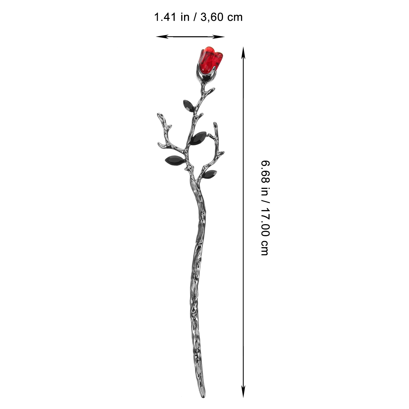 

2Pcs Metal Flower Hair Pin Rose Branch Alloy Women Hair Sticks Bun Sticks Durable Hairstyle Accessories Women Hairpin