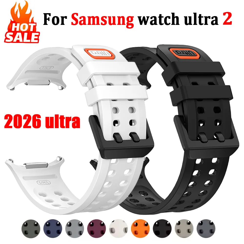 Silikon-Ozean-Armband für Samsung Galaxy Watch Ultra 2 Armband 47mm Sport Ersatzarmband Correa Galaxy Watch Ultra 2026 2025