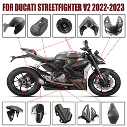 For DUCATI Streetfighter V2 2022-2023 Carbon Fiber Body & Frame Cover Panels Full Fairing Kits Motorcycle Modified Parts Matte