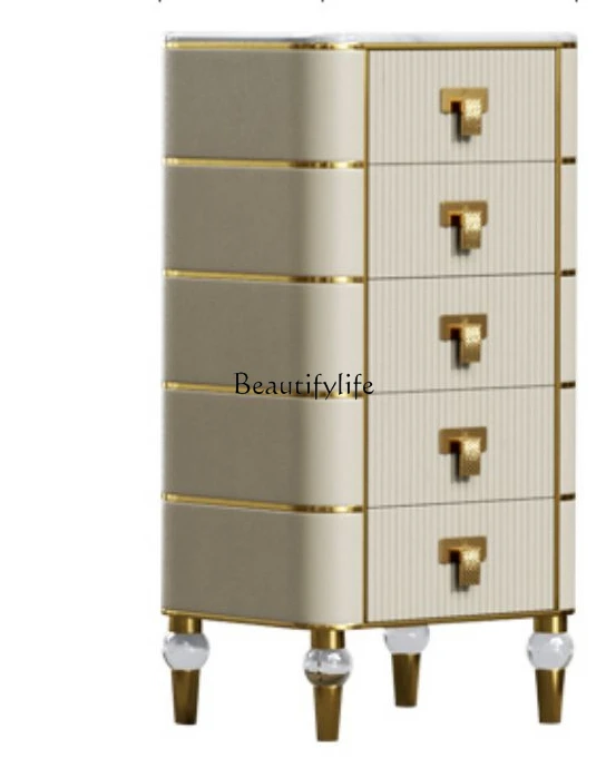 

Light Luxury Chest of Drawers Italian Post-Modern High-Grade Marble Living Room Bedroom Storage Cabinet