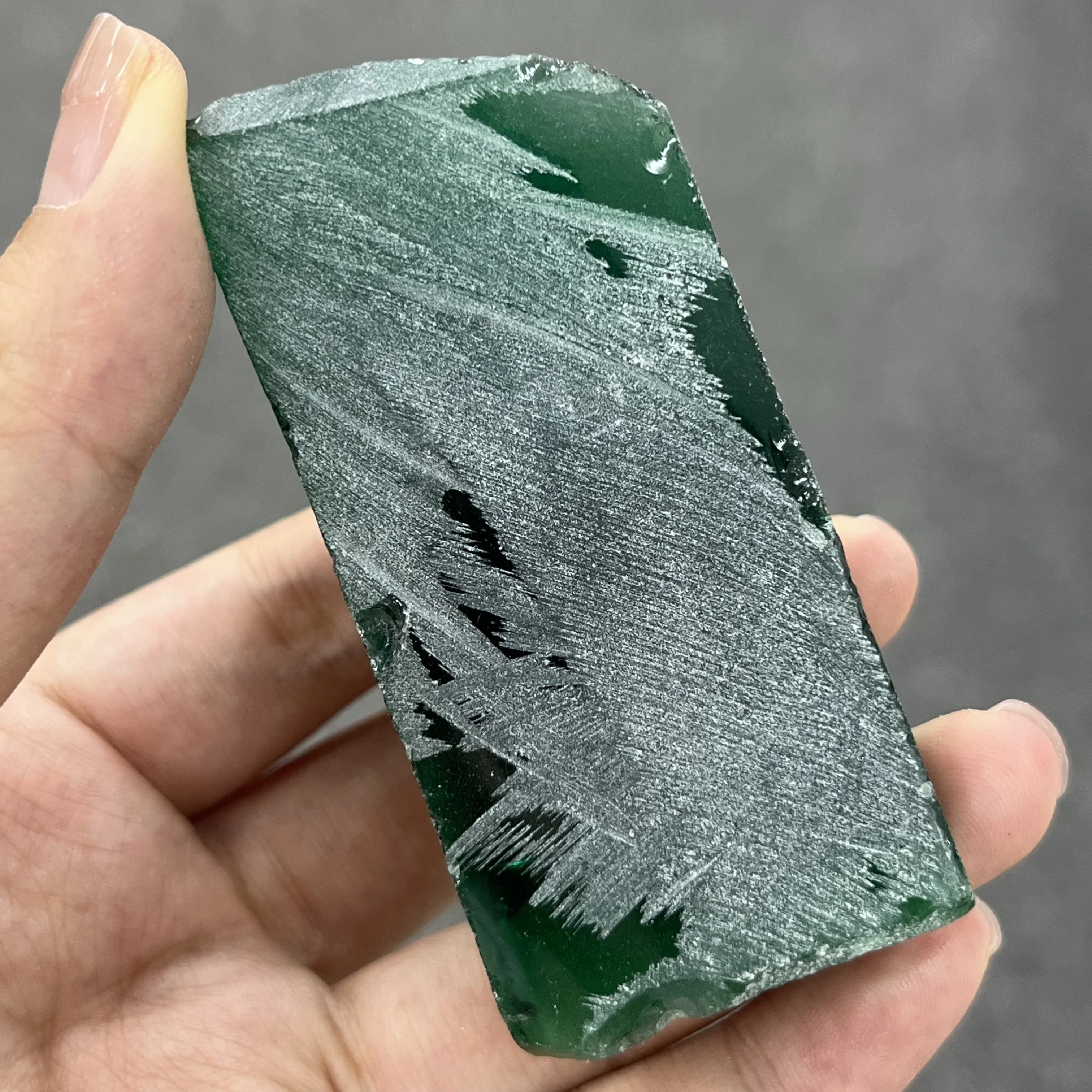 High Quality Nano Gemstone Emerald Light #0/3 Paraiba Tourmaline Green Nanosital Rough Stone for Gemstone Cutting