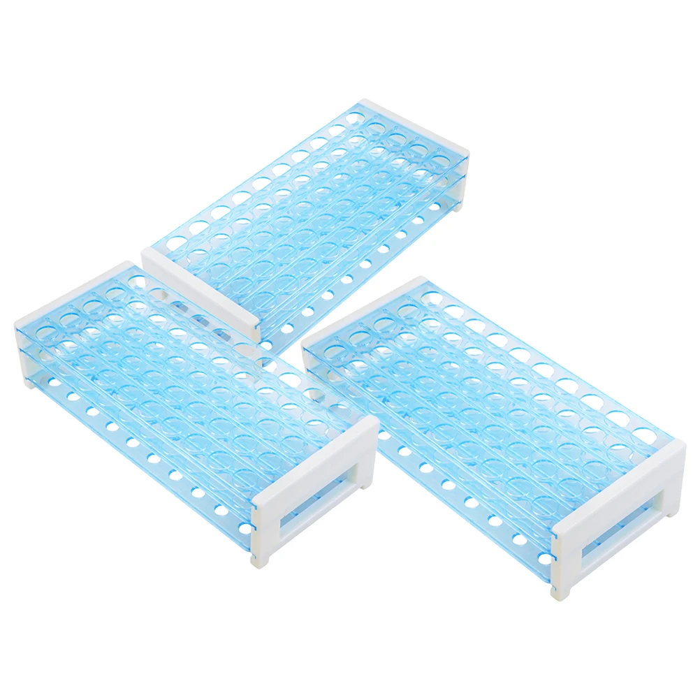 

3pcs Test Tube Rack 50 Holes Double Layers 15mm Diameter Reusable Storage Laboratory Tools Shelf