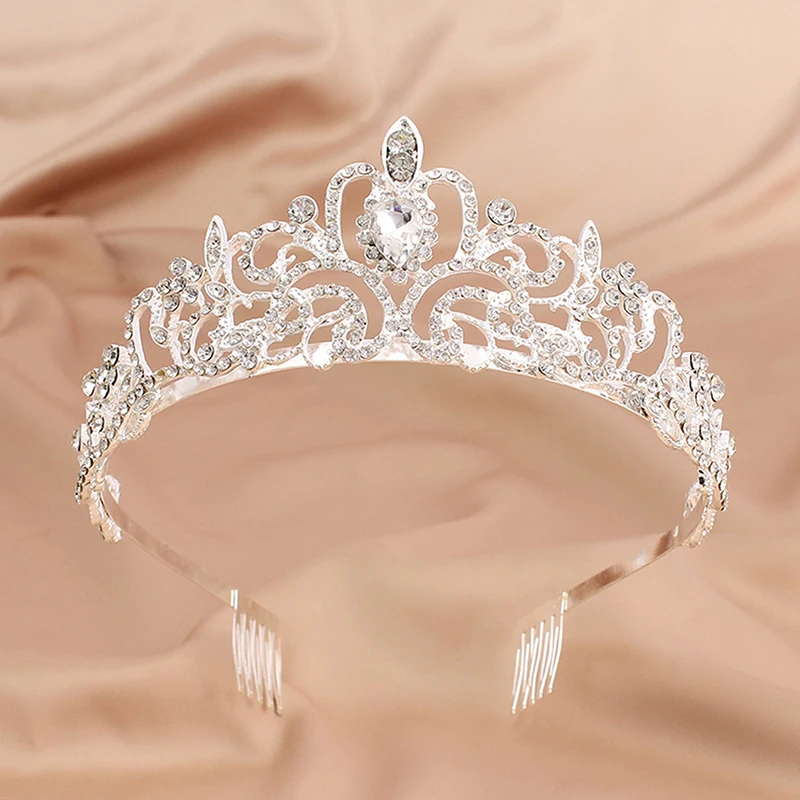 Crystal Crowns And Tiaras With Comb Headband For Girl Women Princess Birthday Party Wedding Prom Bridal Christmas Party Gifts